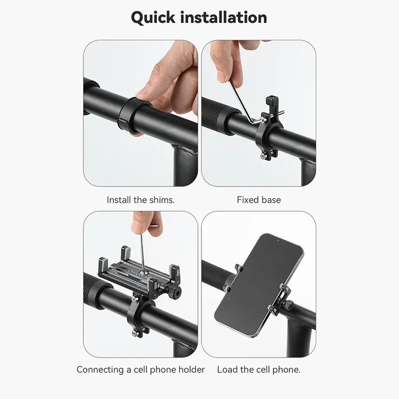 Motorcycle & Bicycle Aluminum Phone Holder