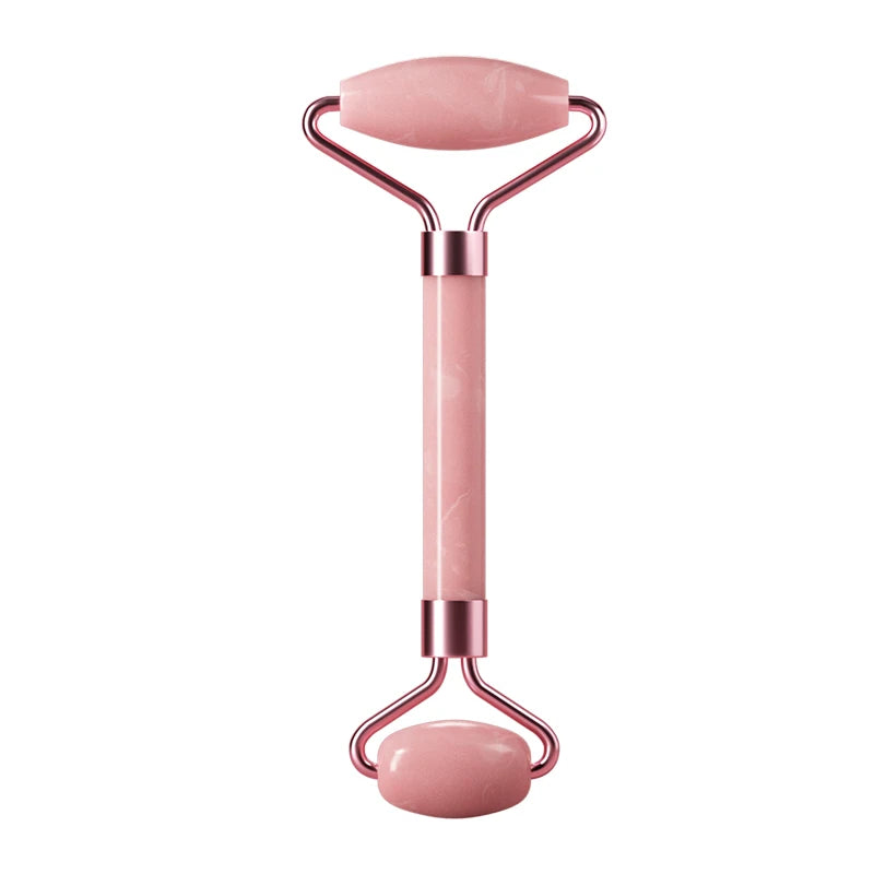 2-in-1 Facial Roller & Gua Sha Set – Face Neck Eye Massager Tool with Heart Shaped Scraping Board for Skincare & Lymphatic Drainage