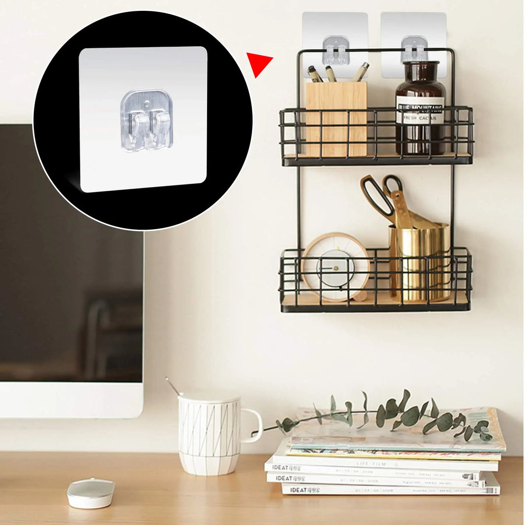 Heavy-Duty Shower Caddy Adhesive Hooks