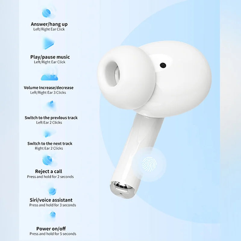 2025 Air Pro Wireless Bluetooth Earbuds – TWS HiFi Noise Cancelling Earphones, Waterproof Headphones with Mic for iPhone & Android