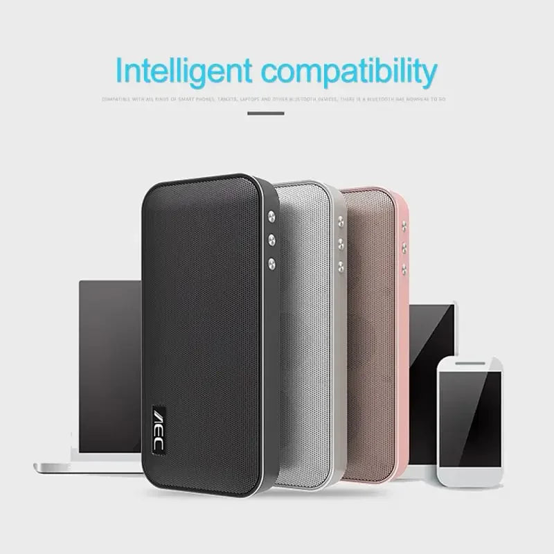 Portable Bluetooth Speaker with Power Bank – Slim Waterproof Outdoor Mini Speaker, Deep Bass, Dual Function Charger for iPhone & Android