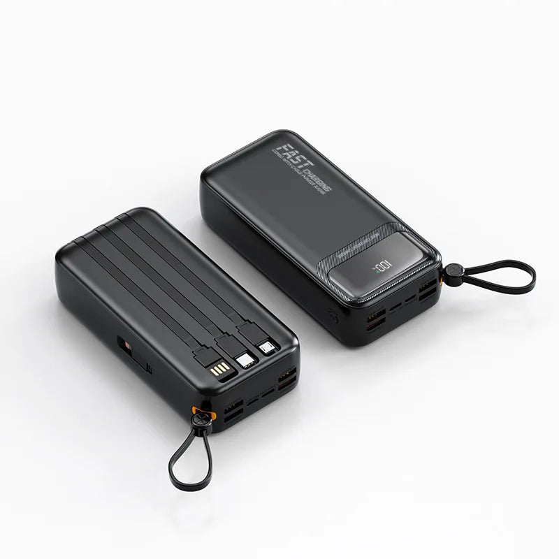 120W Super Fast Charging Power Bank 30000mAh 50000mAh – Portable Slim PD 120W Powerbank with Built-in Cables