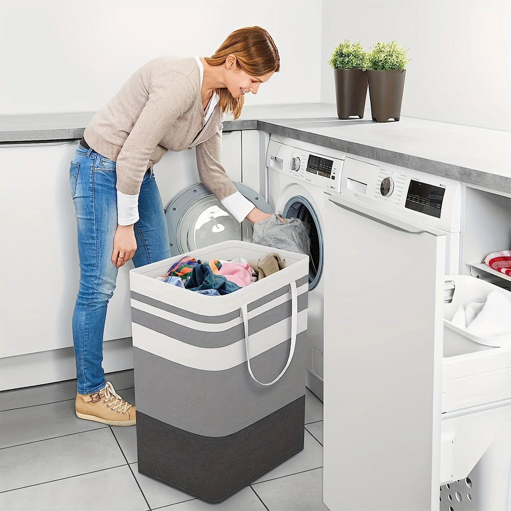 75L Foldable Laundry Hamper with Handles