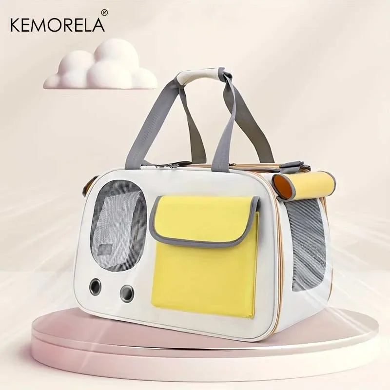 Portable Pet Carrier Bag for Small Dogs & Cats - Foldable Shoulder Travel Tote with Breathable Mesh, Lightweight Airline Approved Carrier for Outdoor Activities