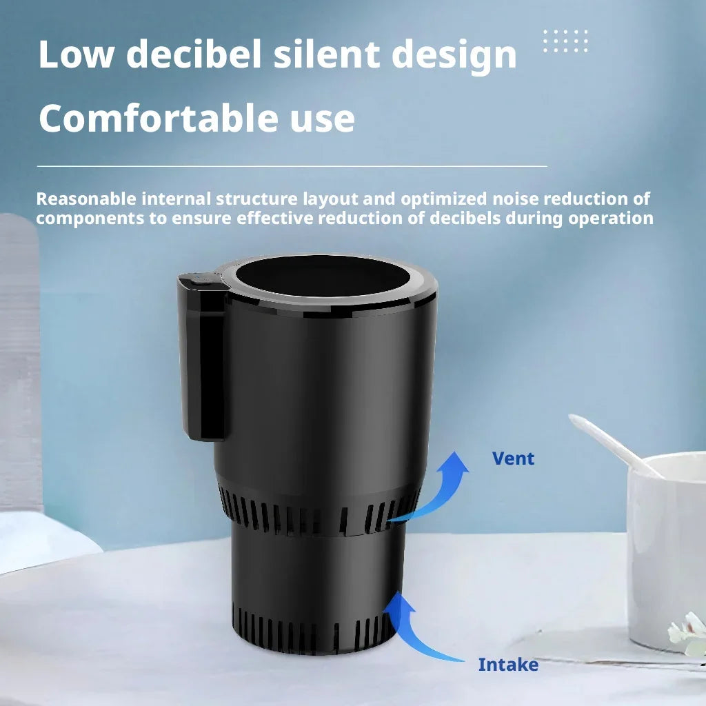 Car Smart Hot & Cold Cup Holder – Electric Beverage Warmer & Cooler for Travel, Coffee, Soda & Drinks | Auto 12V Plug-in