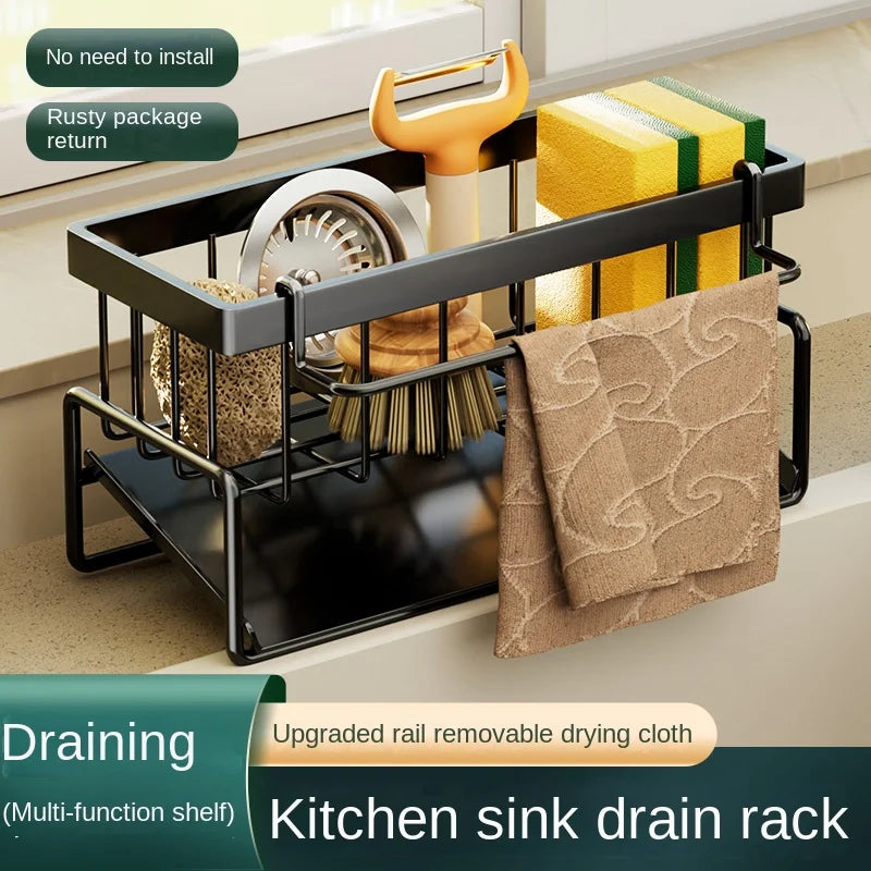 Kitchen Sink Caddy – Sponge Holder & Drain Rack