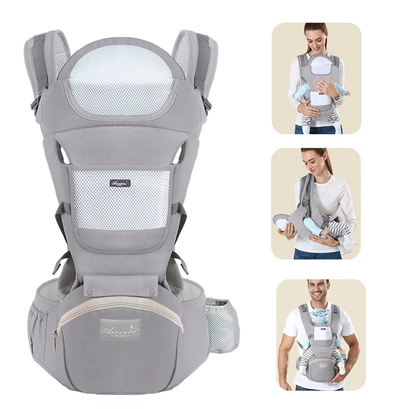 Ergonomic Baby Carrier with Hip Seat – Front Facing & Travel Backpack (0-2 Years)
