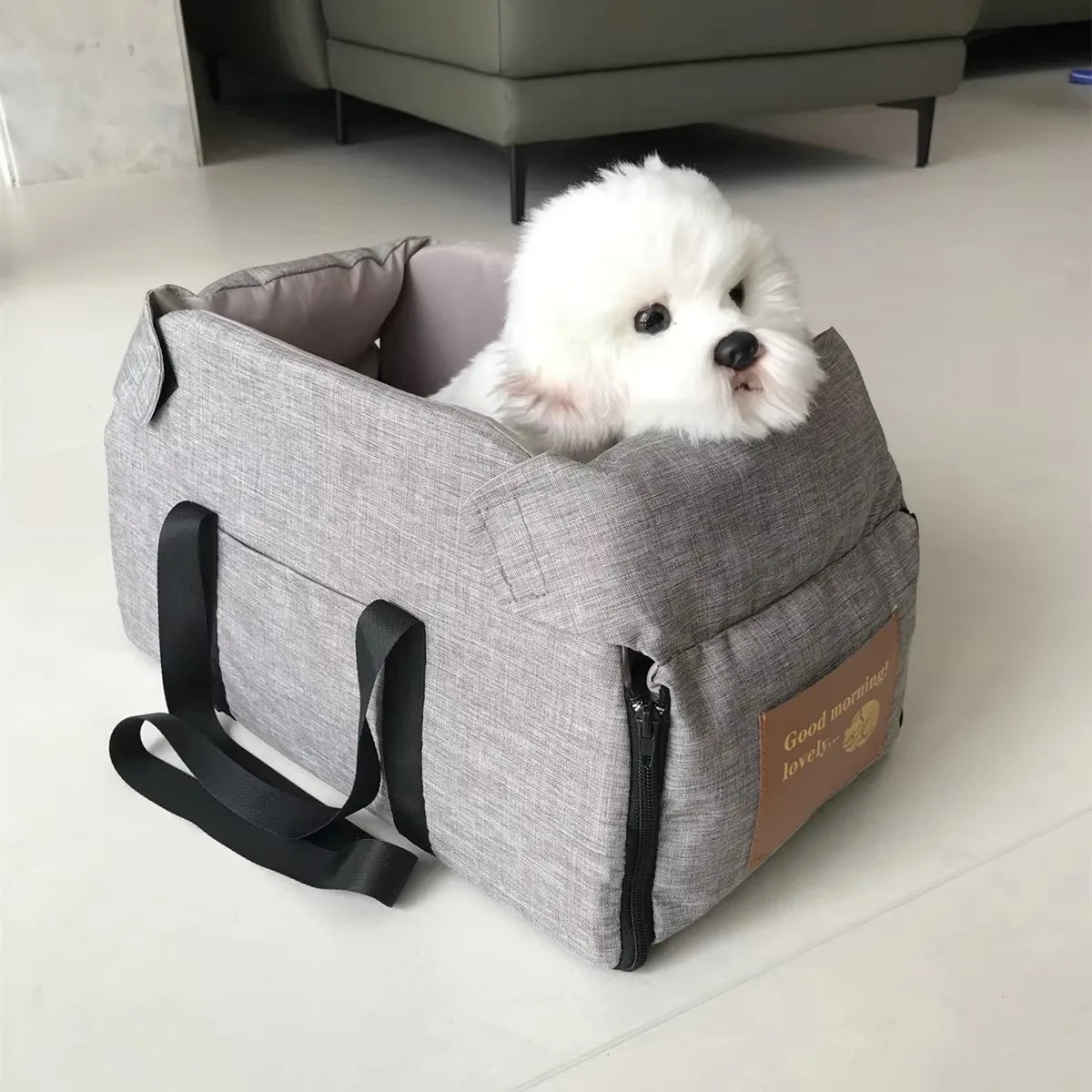Luxury 2-in-1 Pet Car Seat & Travel Carrier – Portable Booster Seat for Small Dogs & Cats