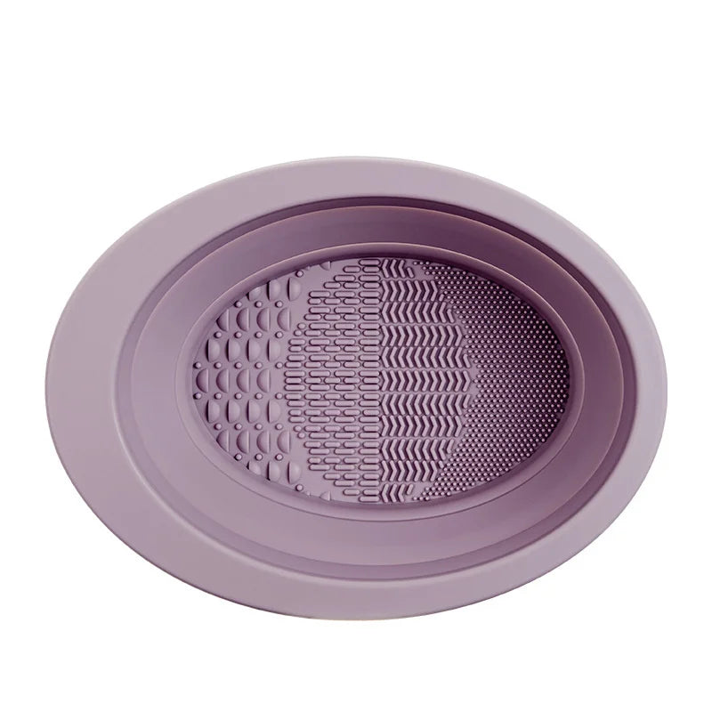 Silicone Makeup Brush Cleaner Bowl Set – Deep Cleaning Tool for Brushes & Powder Puffs, Wet & Dry Use