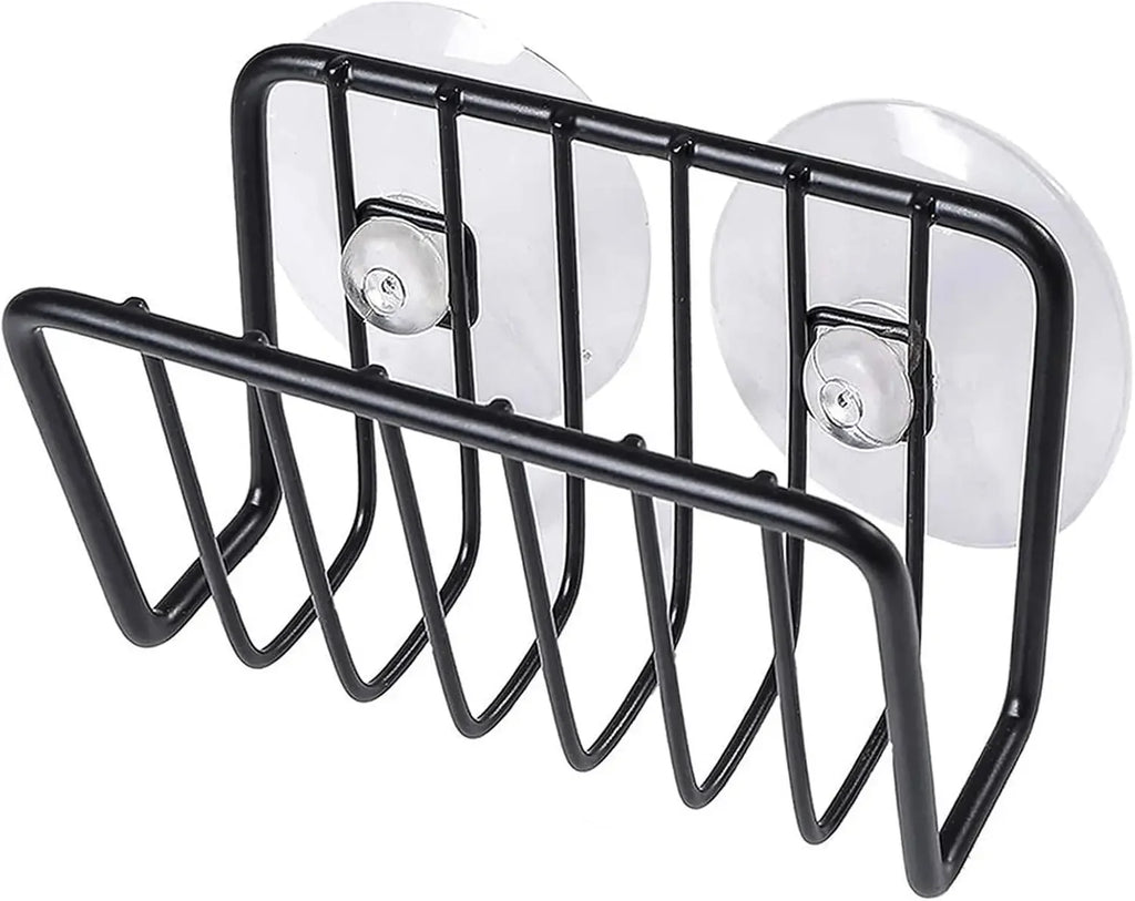 Stainless Steel Sponge Holder for Kitchen Sink - Suction Cup Wall Mount Sponge Caddy Organizer