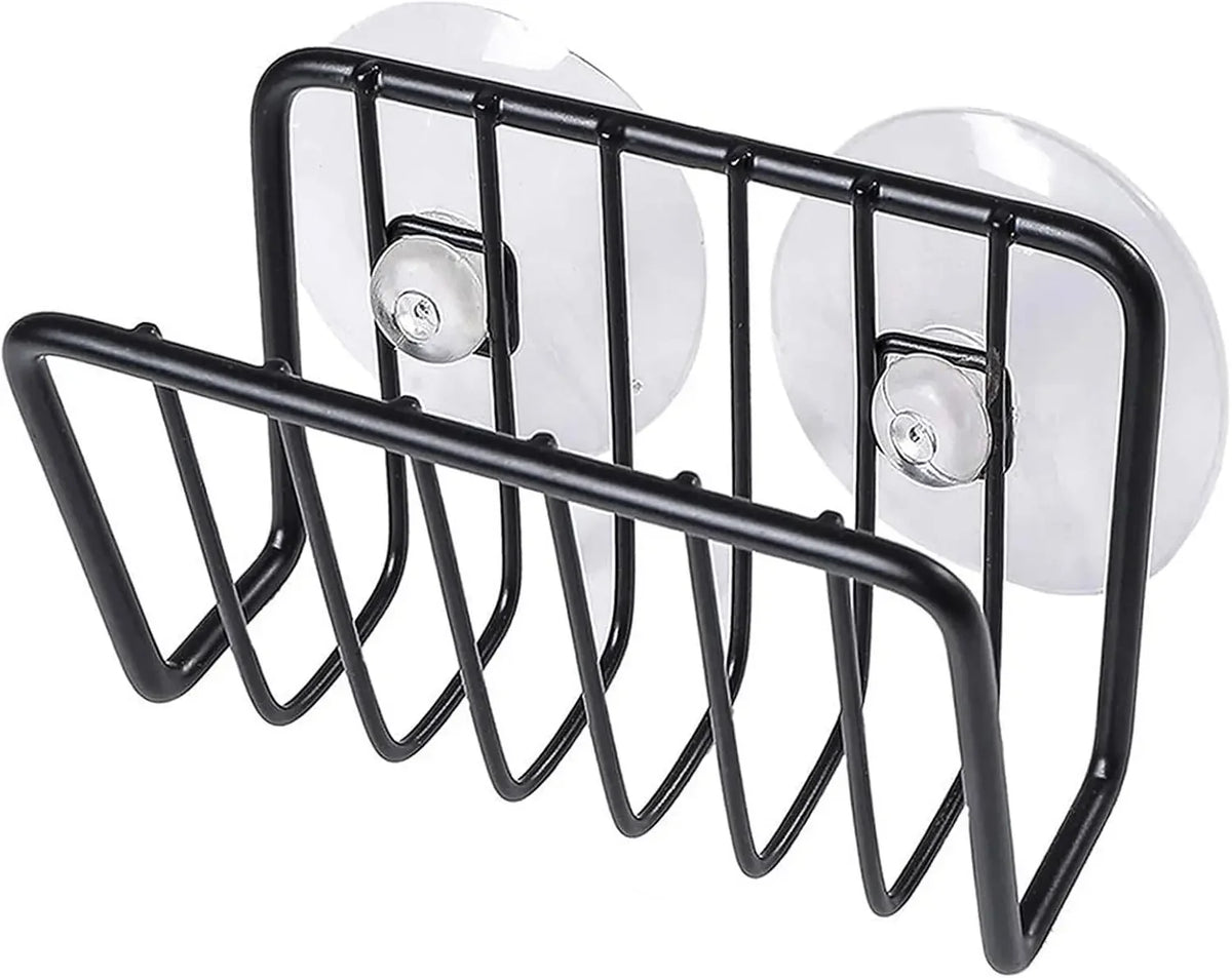 Stainless Steel Sponge Holder for Kitchen Sink - Suction Cup Wall Mount Sponge Caddy Organizer