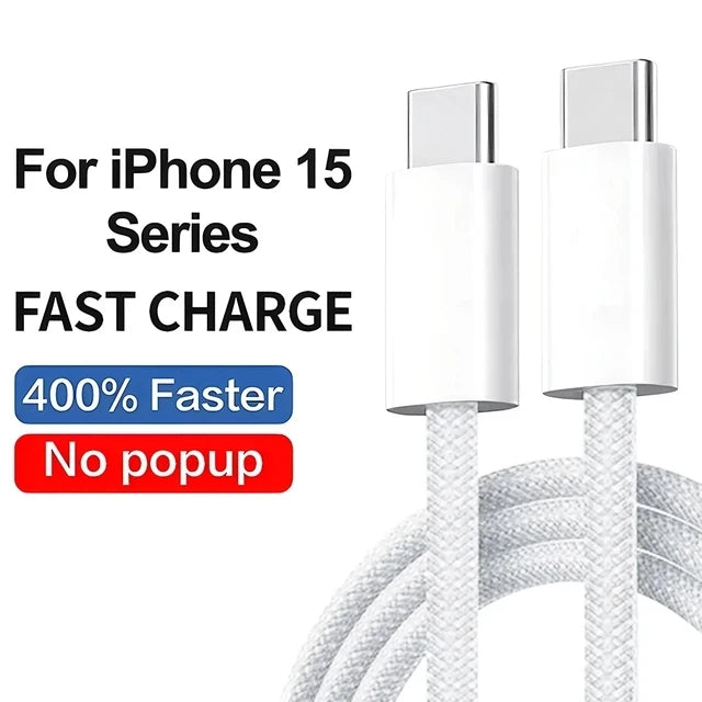 35W PD Fast Charger USB-C Wall Charger with Cable for iPhone 15/14/13/12/11 Pro Max – Quick Charge Adapter & Data Cord