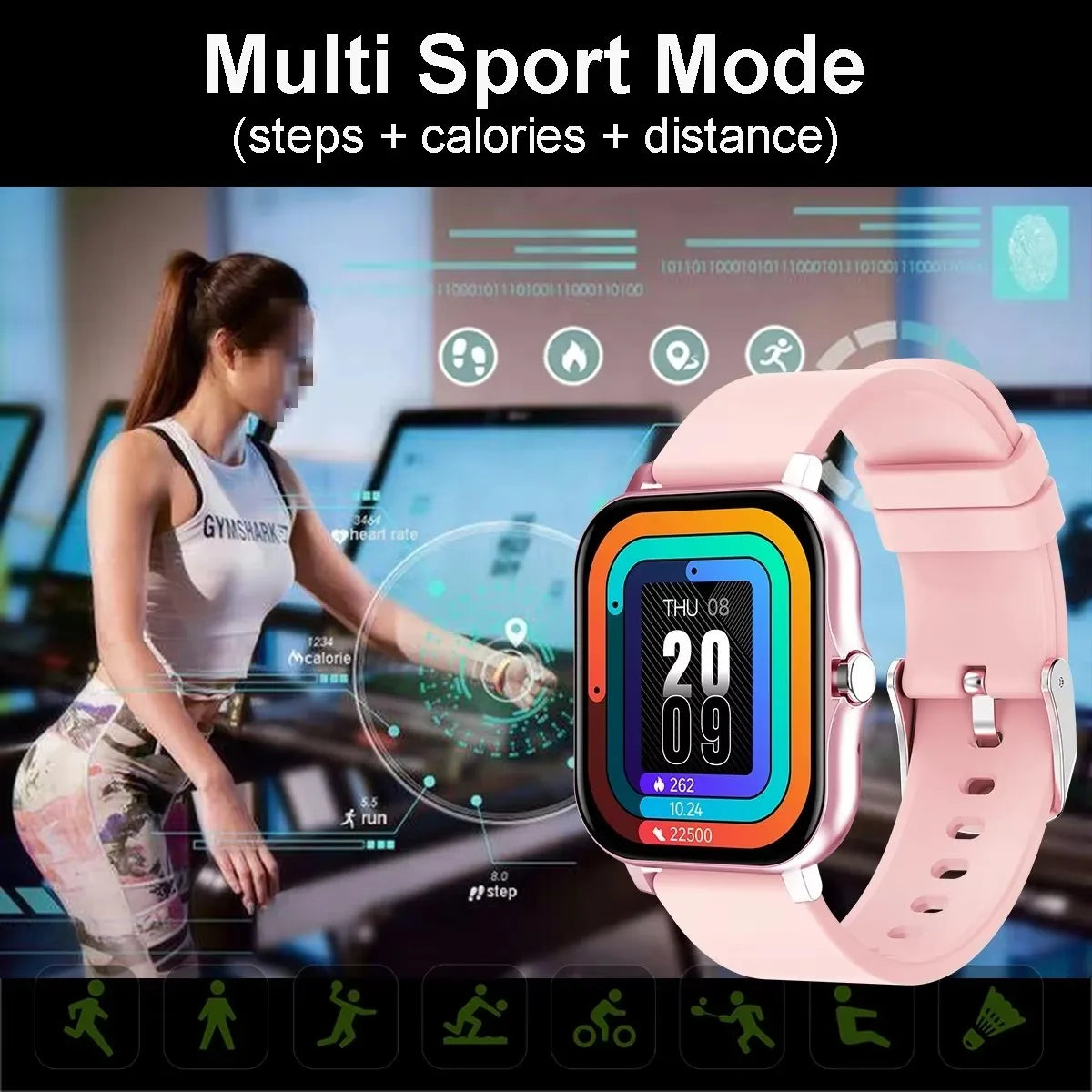 1.83" Waterproof Smart Watch for Men & Women – Bluetooth Call, Message Reply, Heart Rate & Sleep Monitor, Fitness Tracker with Pedometer for iPhone & Android