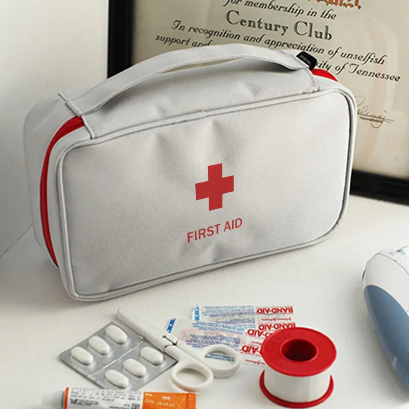 Portable First Aid Storage Bag – Compact Emergency Medical Organizer for Home, Travel, Vehicle & Outdoor Use