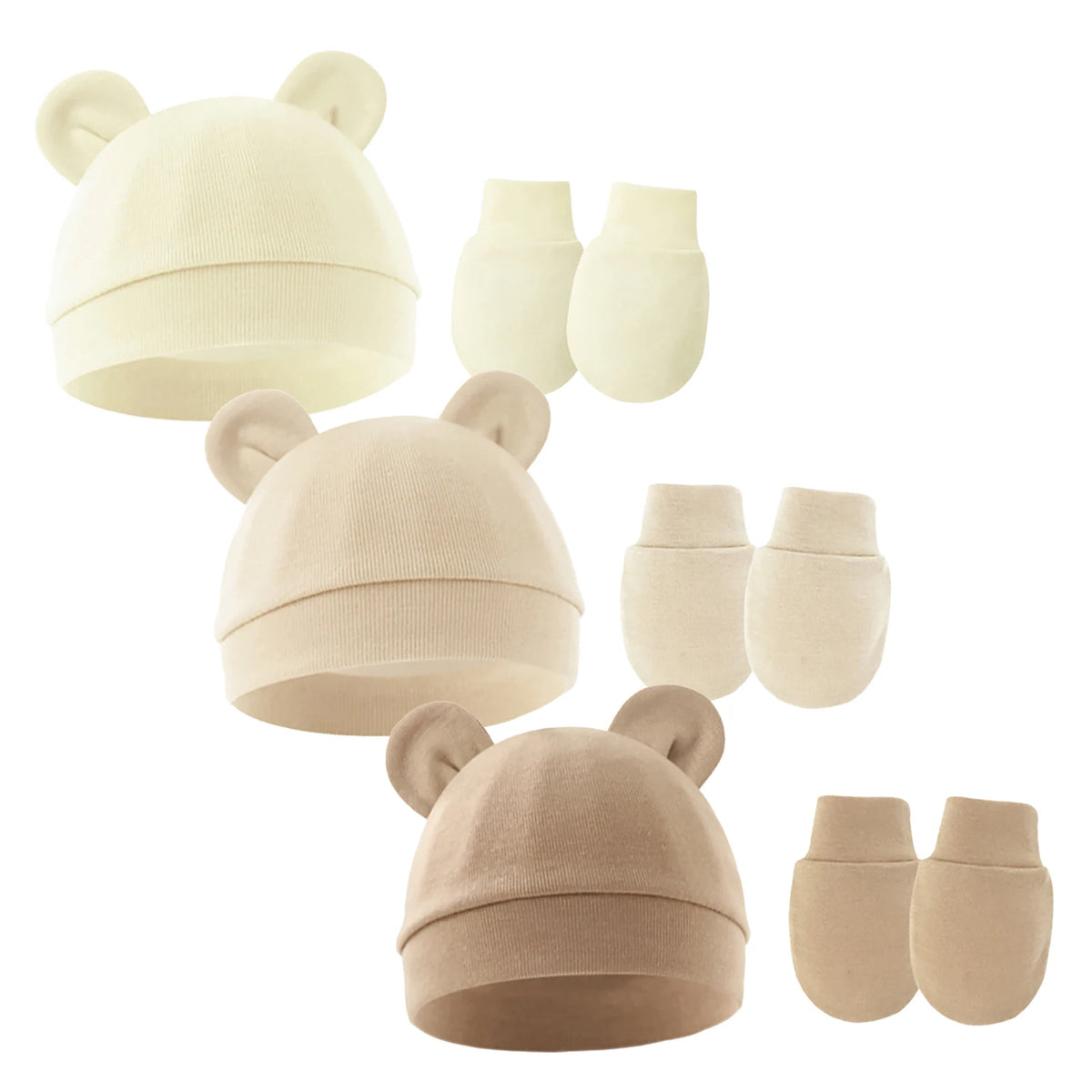 Cute Bear Ears Baby Beanie Hat – Soft Cotton Infant Cap 0-12 Months