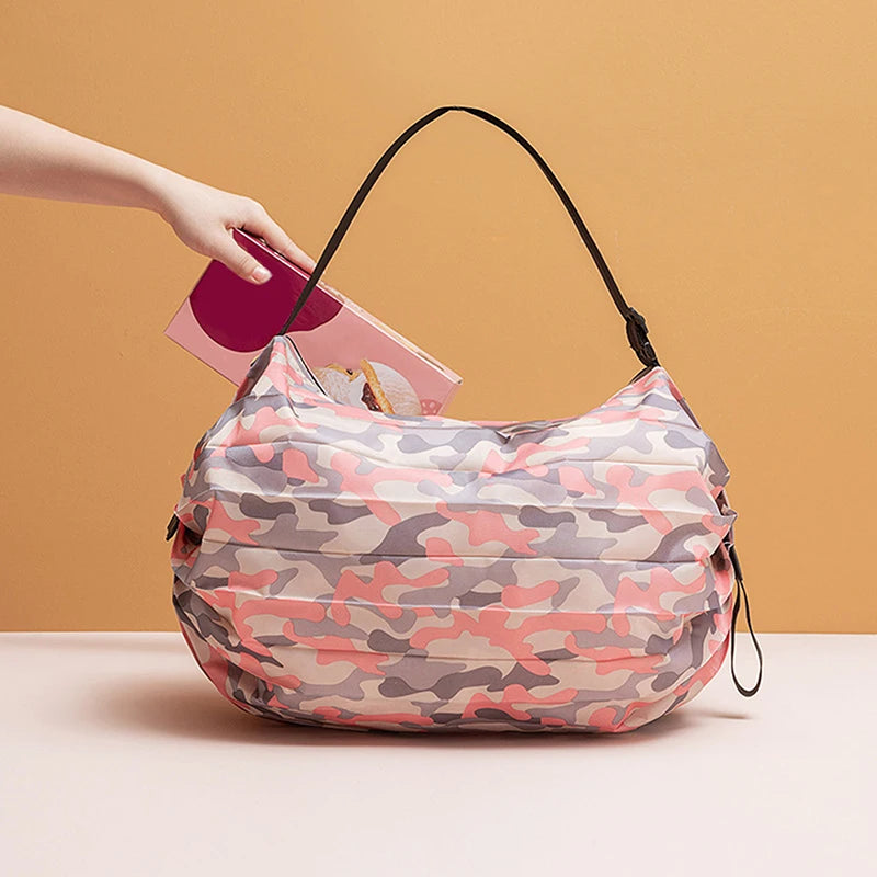 Foldable Large Travel Storage Tote Handbag with Handle