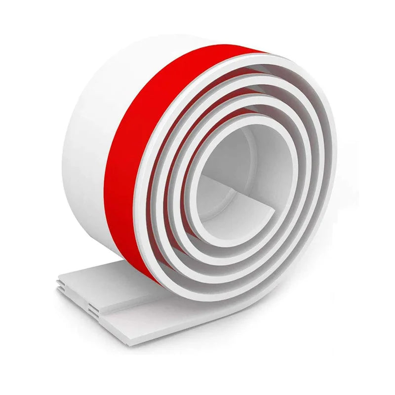 Silicone Door Draft Stopper Under Door Seal - Strong Adhesive Weather Stripping Noise & Draft Blocker
