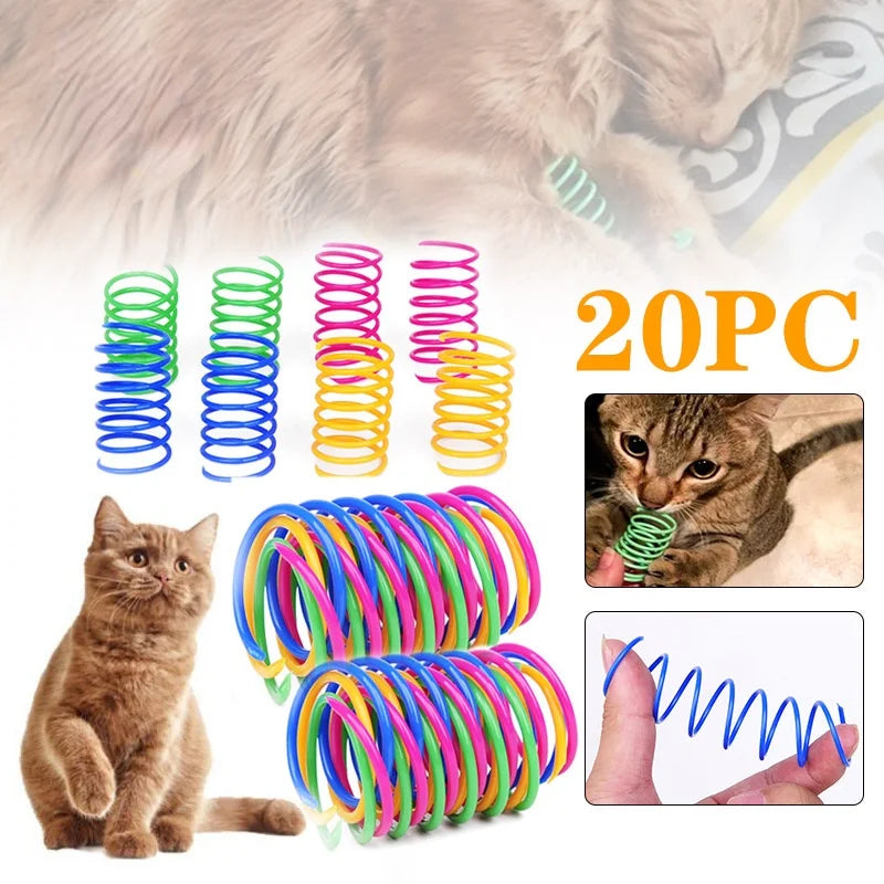 Interactive Cat Spring Toy Set (4–20 Pieces)