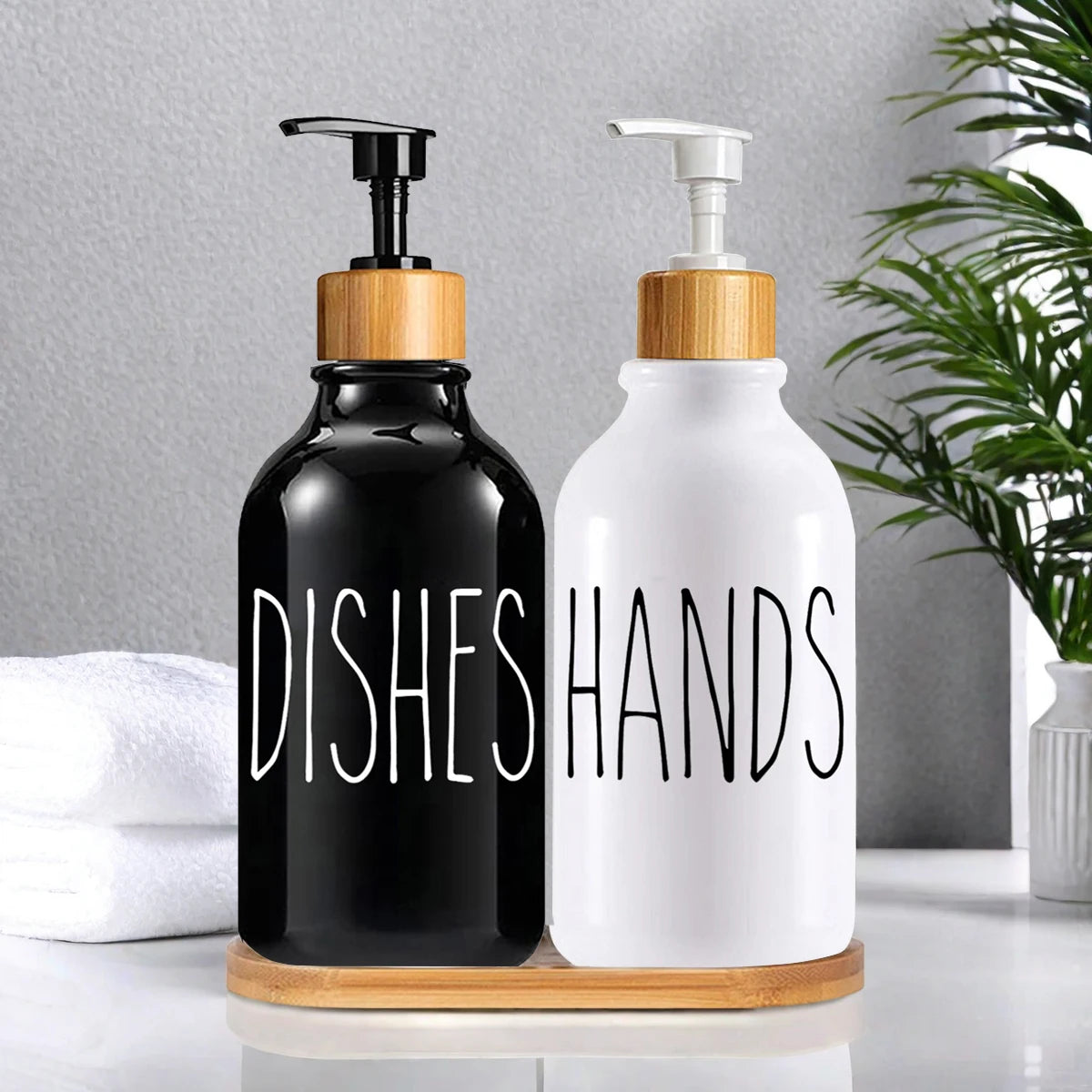 Farmhouse Hand & Dish Soap Dispenser Set