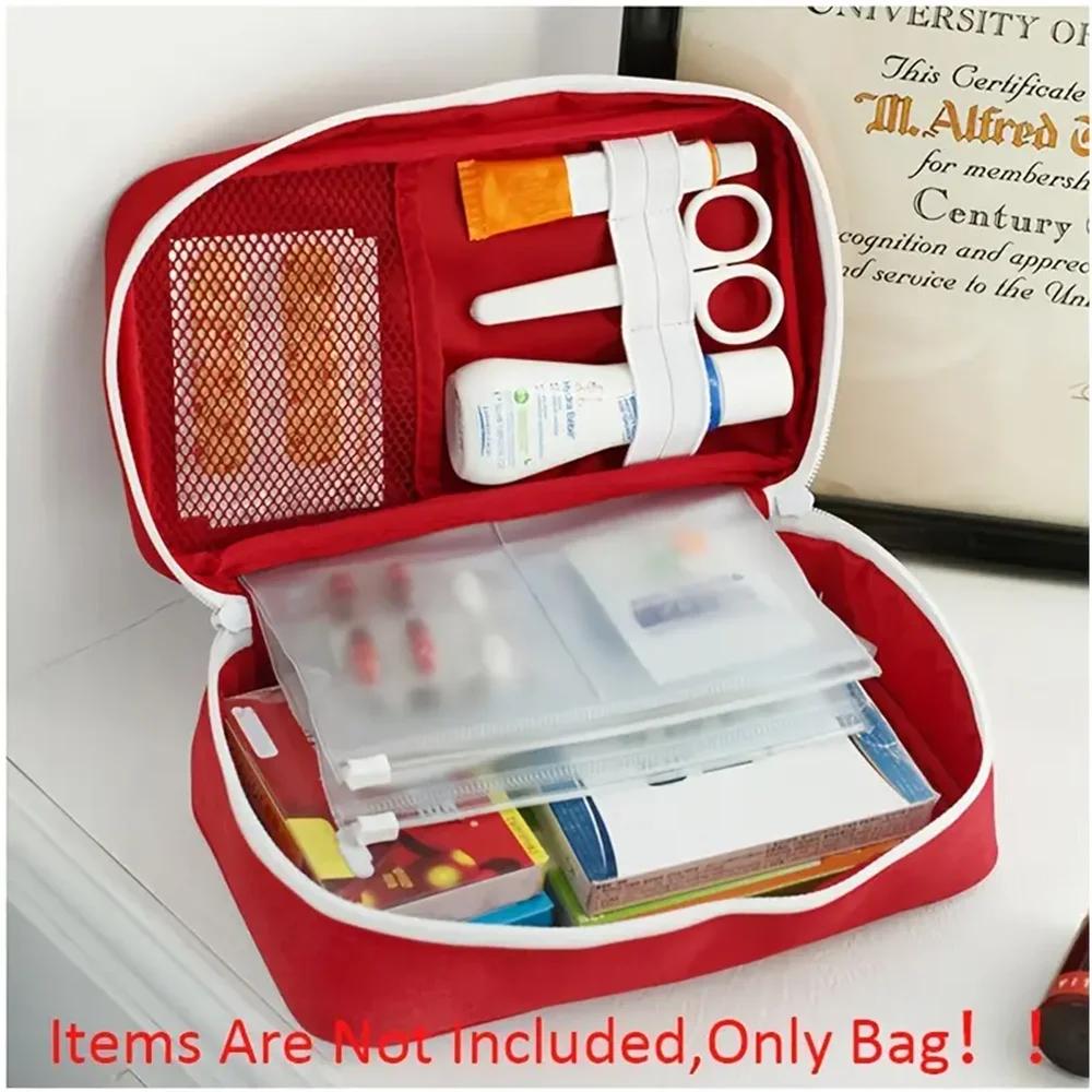 Portable First Aid Storage Bag – Compact Emergency Medical Organizer for Home, Travel, Vehicle & Outdoor Use