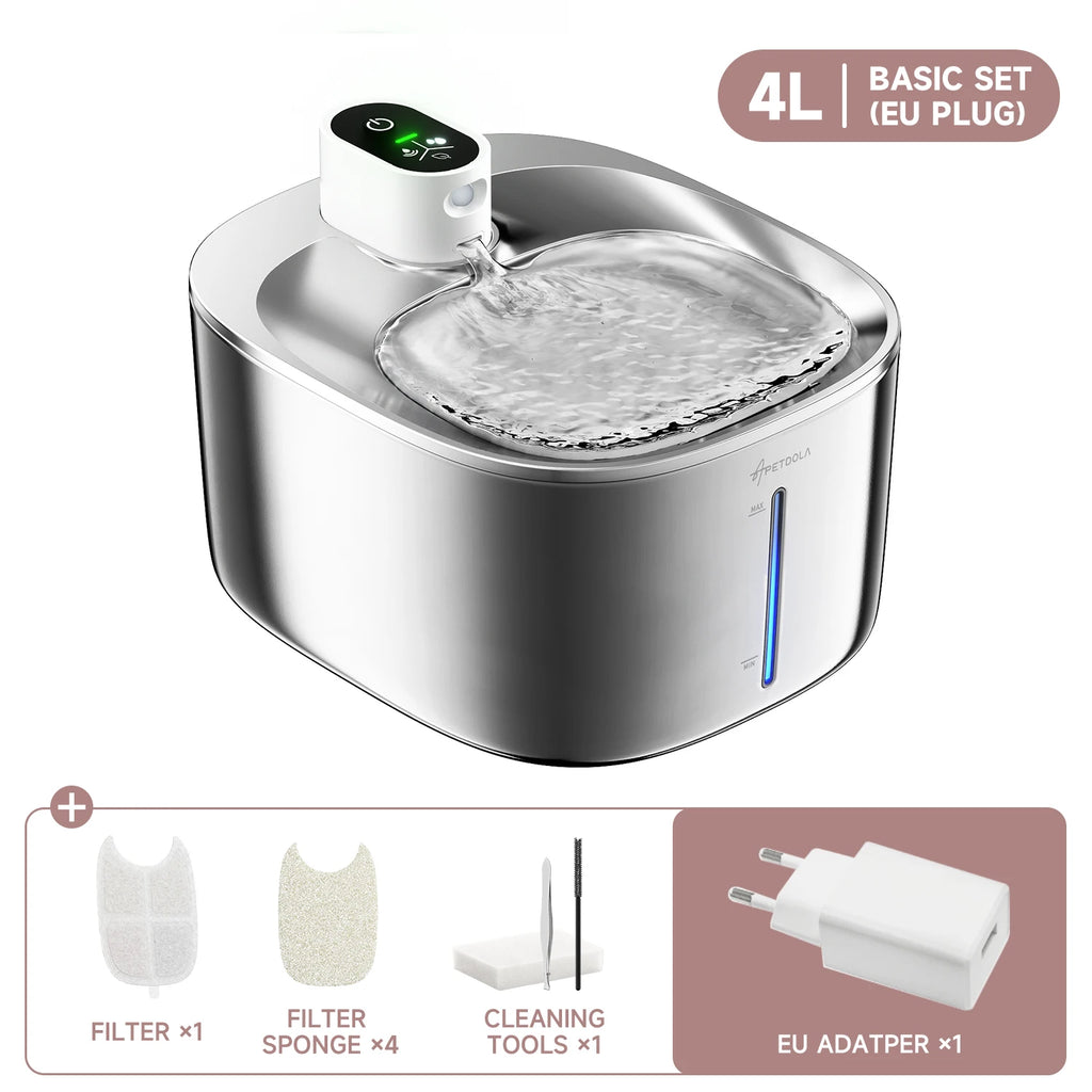 Wireless 4L Automatic Pet Water Fountain for Cats & Dogs