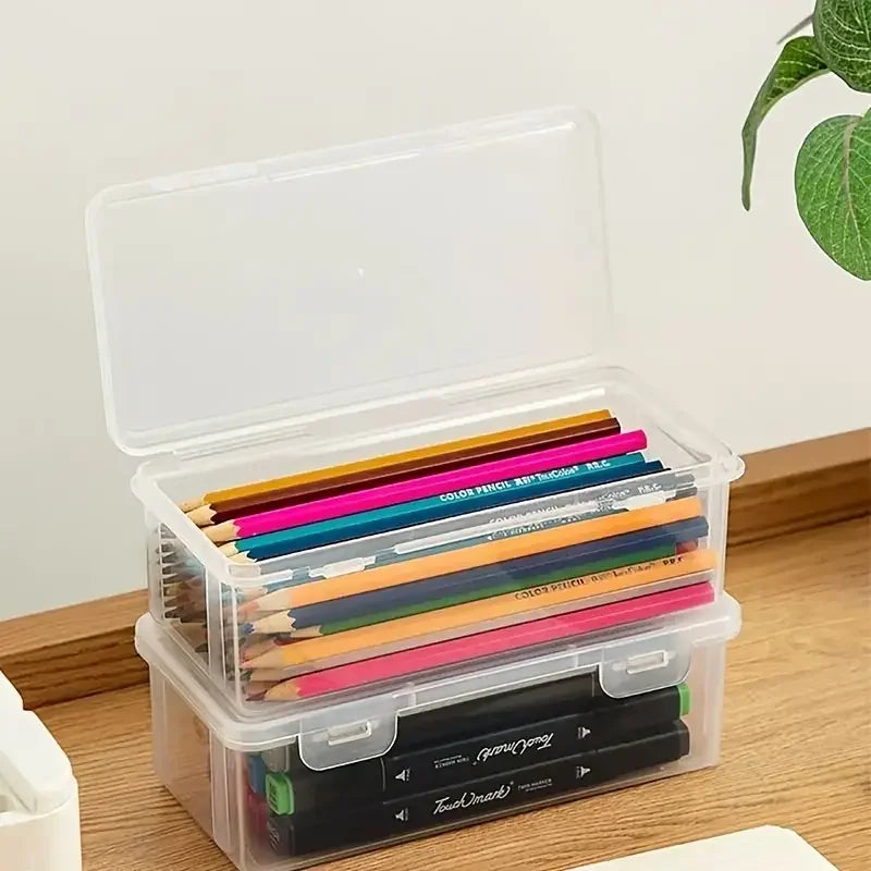 4-Pack Clear Storage Organizer Boxes