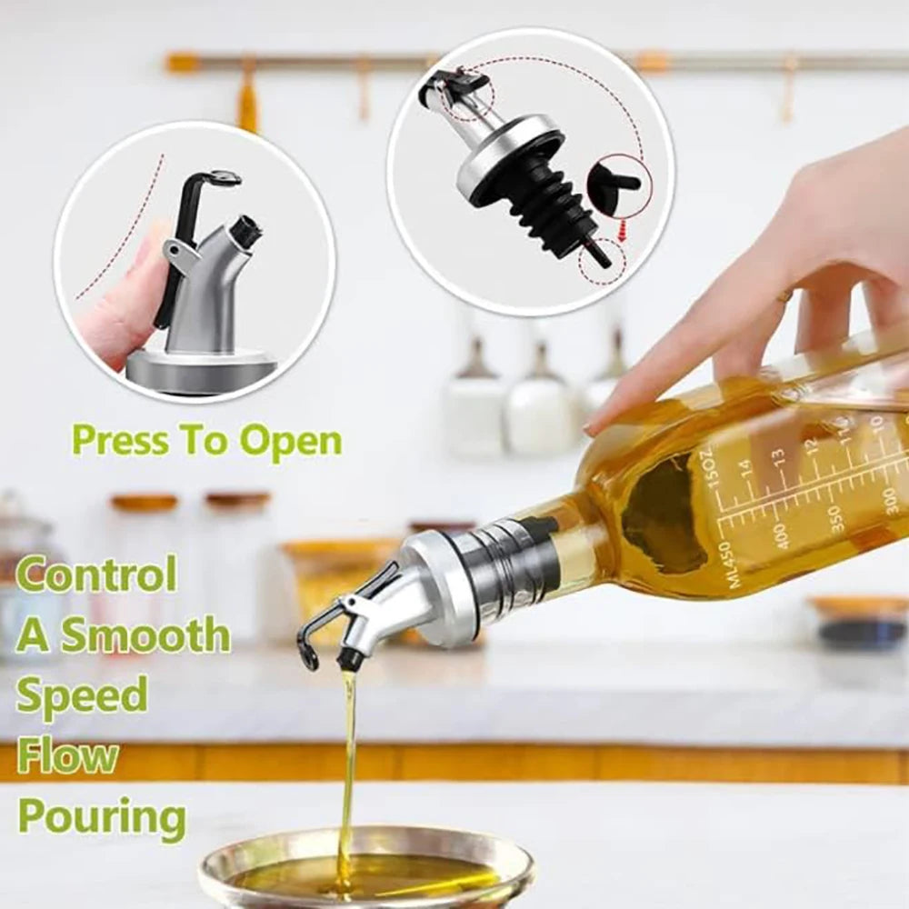 Leak-Proof Oil & Vinegar Pour Spout – Precision Bottle Dispenser for Cooking, Sauces & Salad Dressing