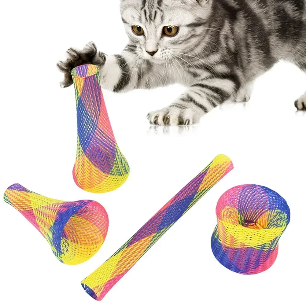 Interactive Cat Spring Toy Set – Colorful Spiral Coil Toys for Cats & Kittens