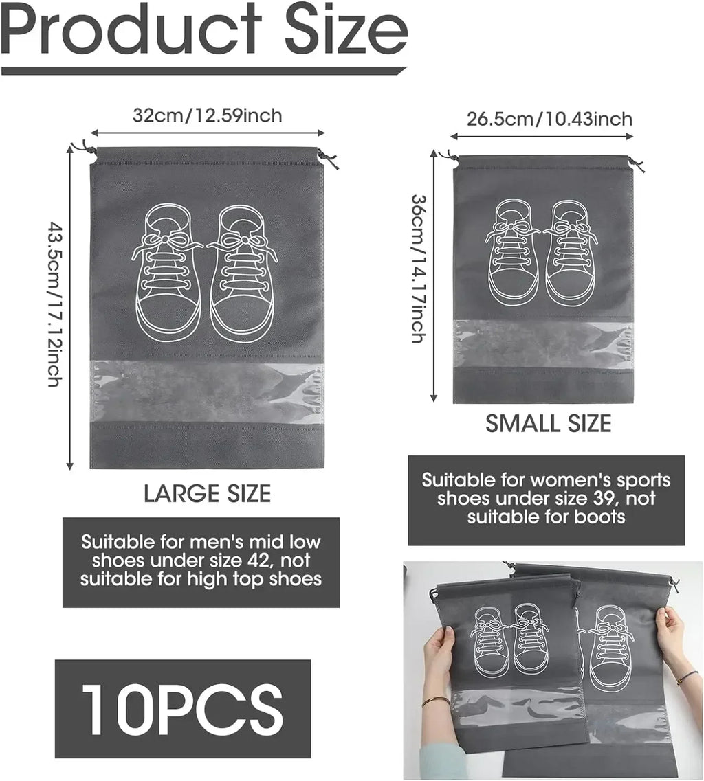 Travel Shoe Storage Bags (5/10 Pack)
