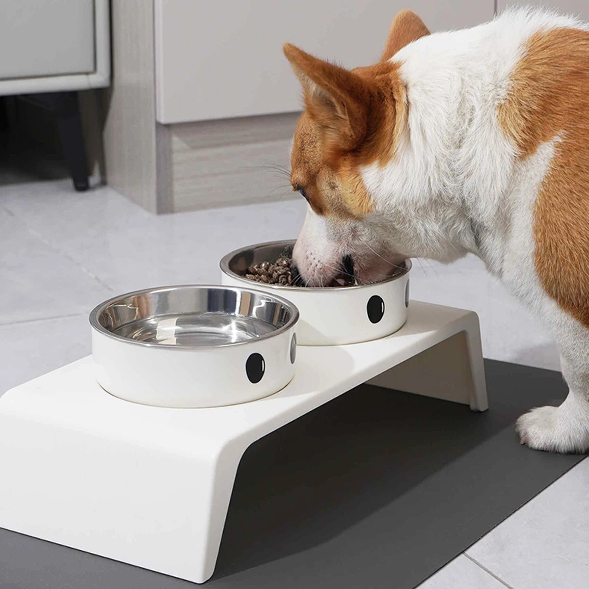 Elevated Pet Feeder with Double Stainless Steel Bowls