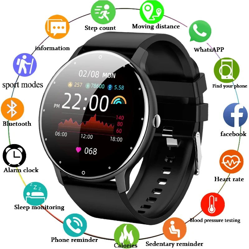 LIGE 2026 Smart Watch for Men & Women – Fitness Tracker with Heart Rate Monitor, Waterproof Sports Watch, Bluetooth Call & Activity Tracker for Android & iOS