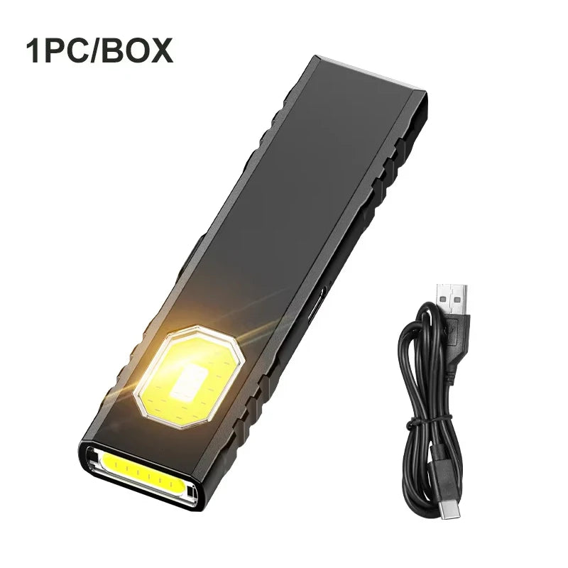 Multi-Functional EDC Flashlight – Magnetic Portable Work Light with Warning Flasher, Strong Beam & Clip for Outdoor, Emergency & Maintenance