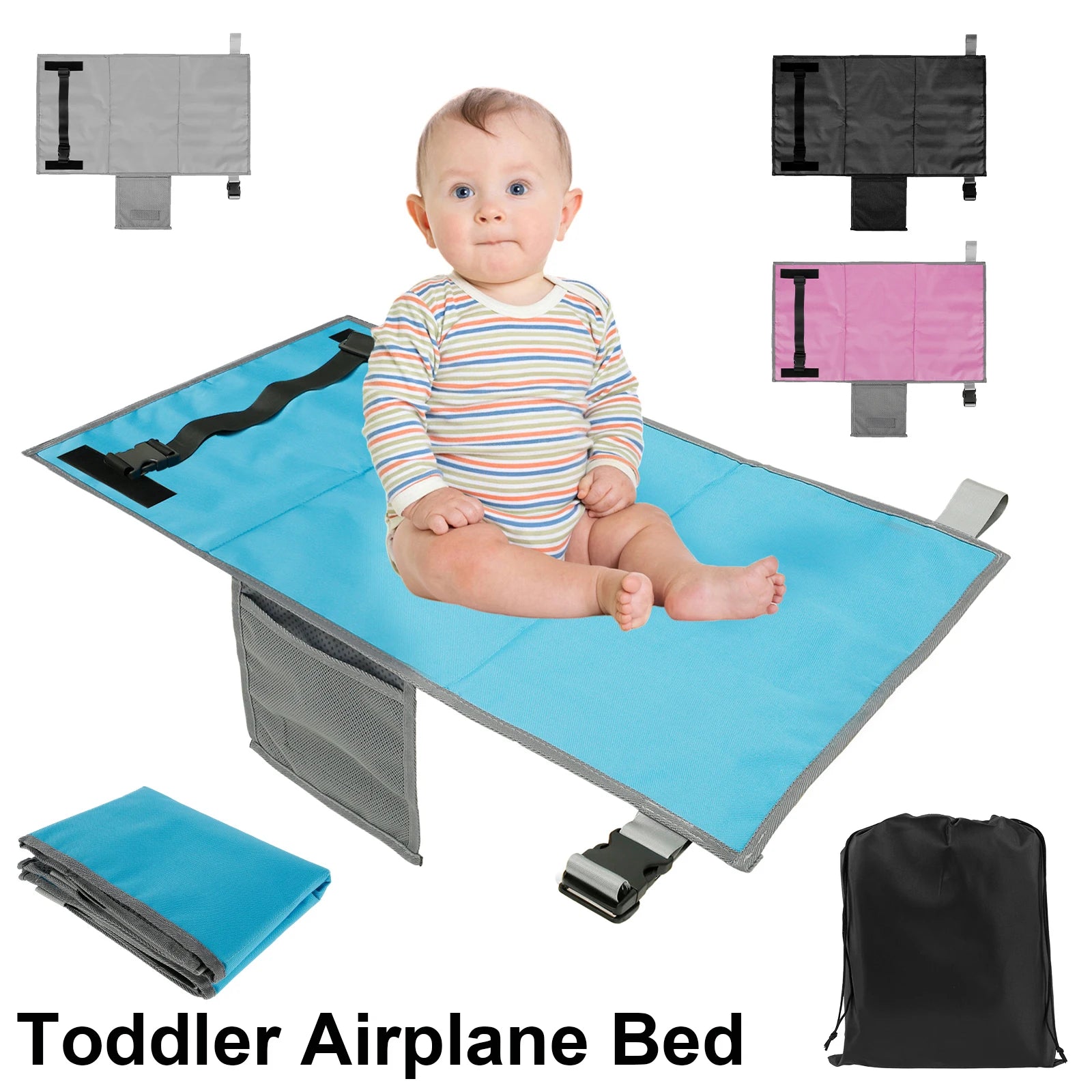 Kids Travel Airplane Bed Portable Children Pedals Beds Foot Leg Rest Hammock Baby Footrest Bed Toddler Airplane Seat Extender