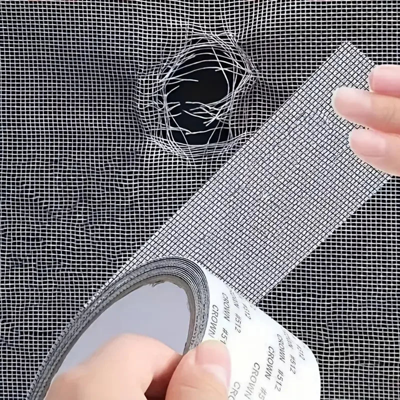 Window Screen Repair Tape - Waterproof Self-Adhesive Mesh Patch | Keep Insects & Mosquitoes Out