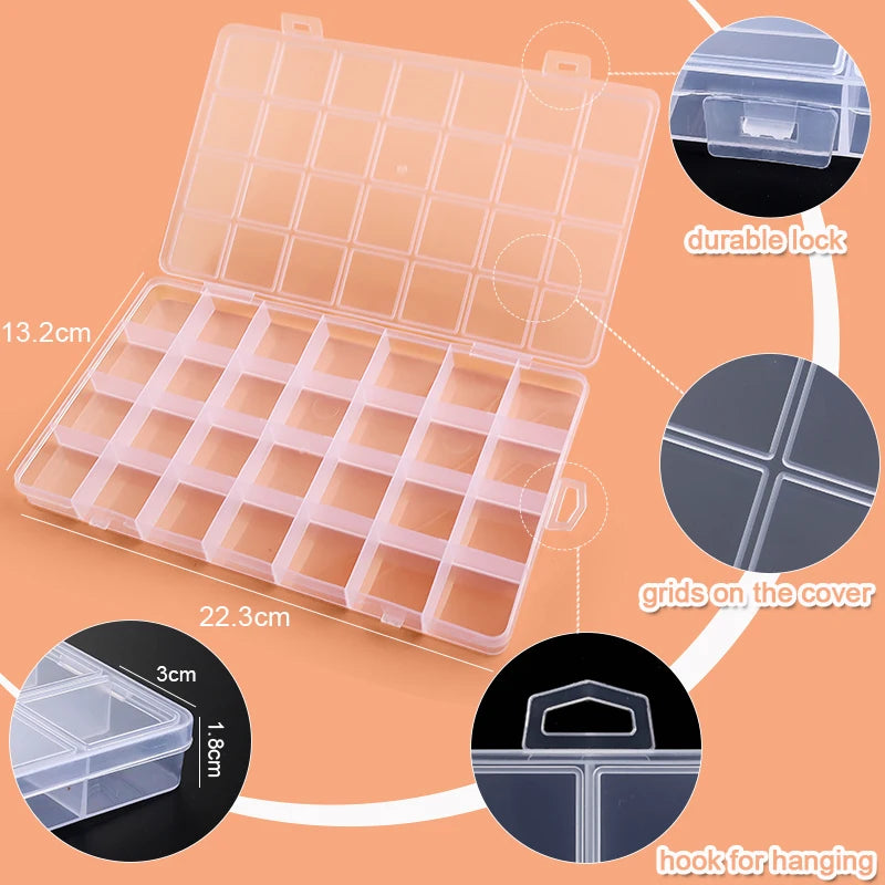 Clear Jewelry & Bead Organizer Box
