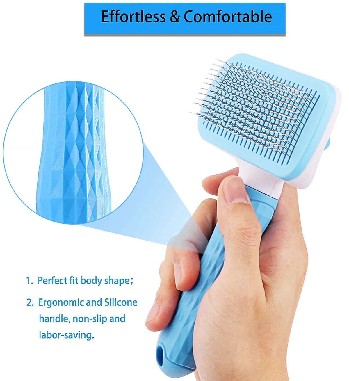 CloudRest™ Self-Cleaning Pet Slicker Brush