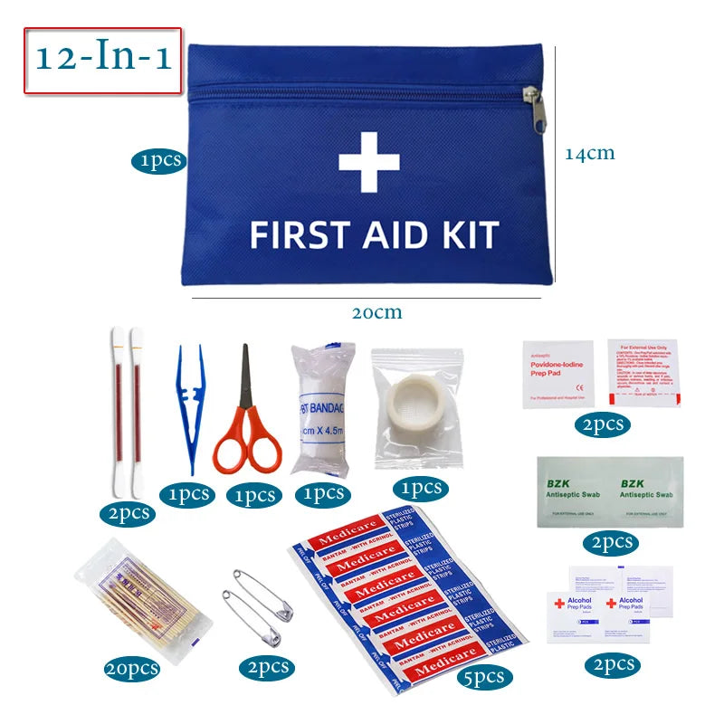 50-Piece Emergency First Aid Kit – Compact Medical Kit for Home, Car, Travel, Camping & Outdoor Safety
