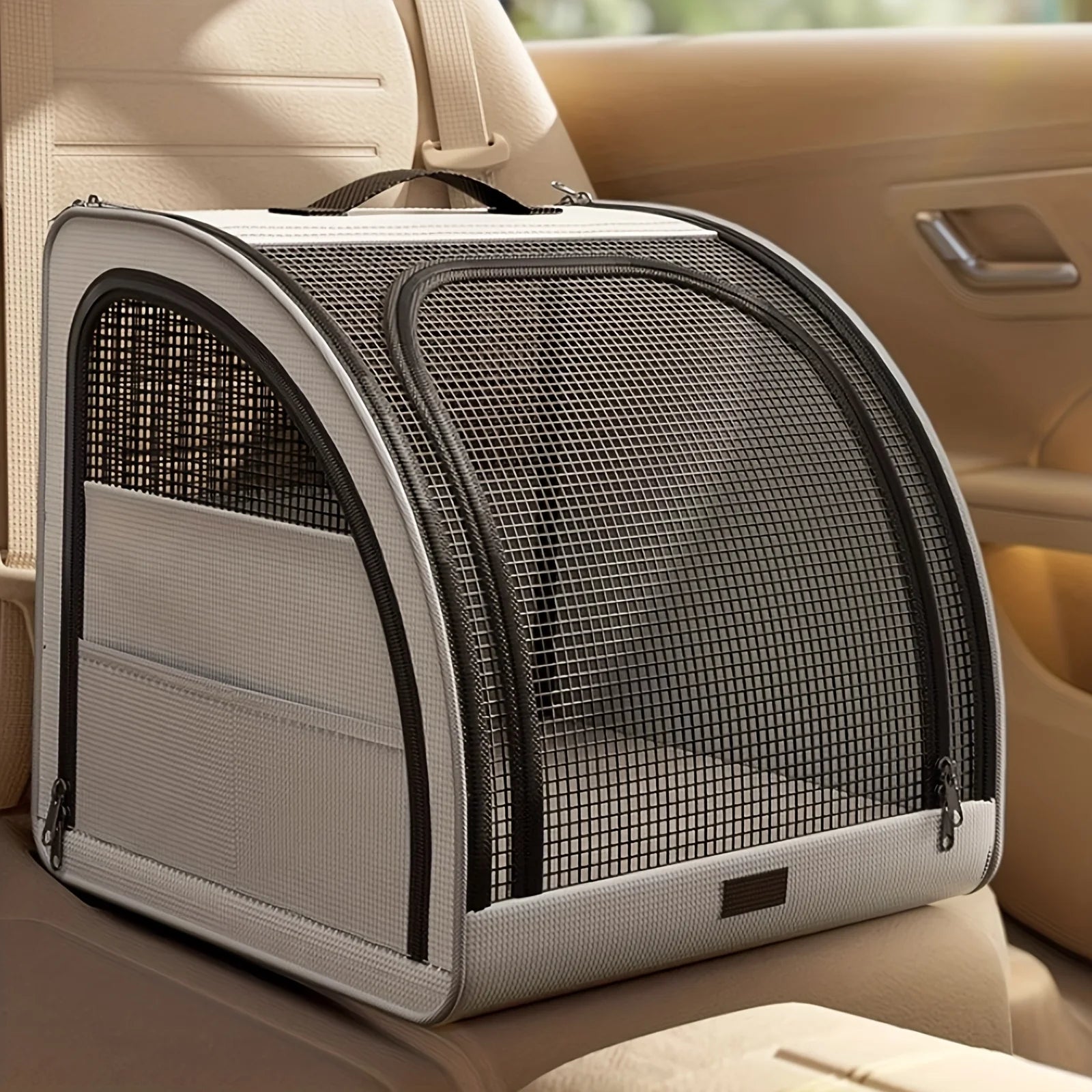 Premium Portable Pet Car Seat & Travel Bed – Foldable Safety Carrier for Dogs & Cats