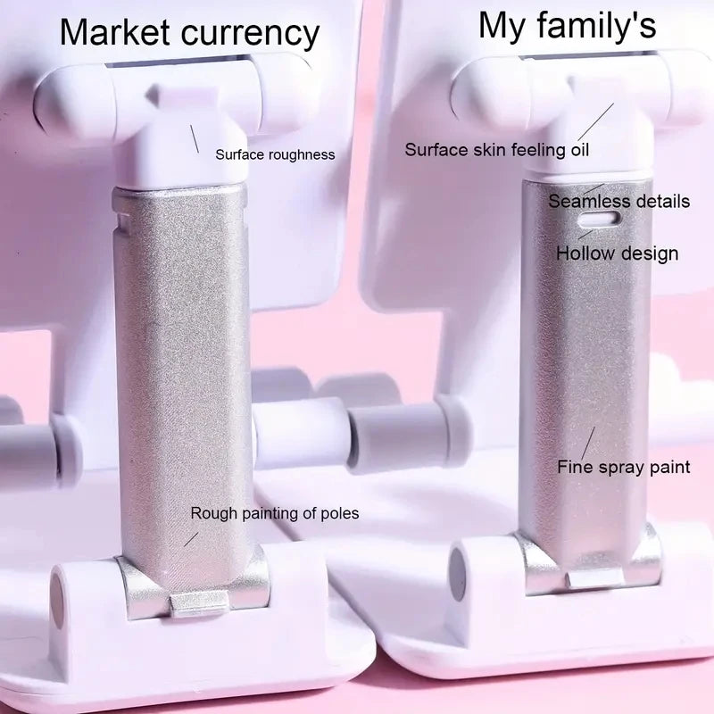 Adjustable Foldable Phone & Tablet Stand – Universal Desktop Holder for iPhone, Android & iPad