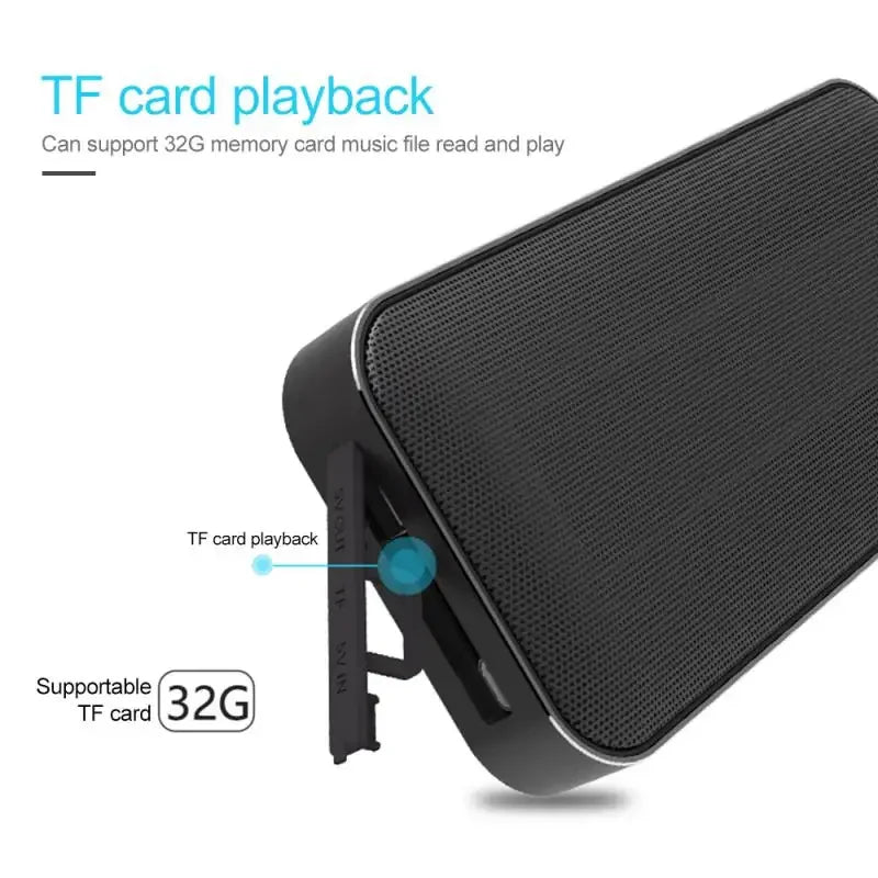 Portable Bluetooth Speaker with Power Bank – Slim Waterproof Outdoor Mini Speaker, Deep Bass, Dual Function Charger for iPhone & Android