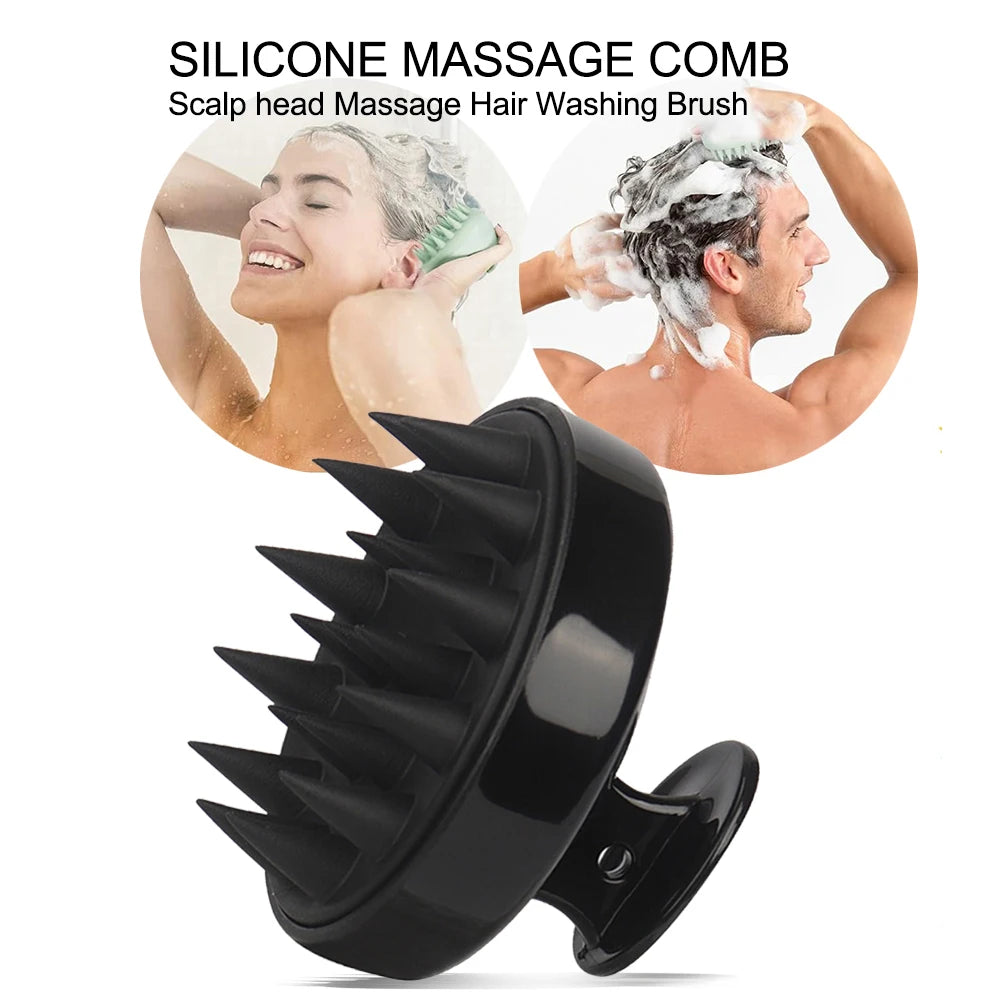 Silicone Scalp Massage Comb & Hair Washing Brush – Soft Bristle Shampoo Massager for Deep Cleansing, Scalp Care & Hair Growth