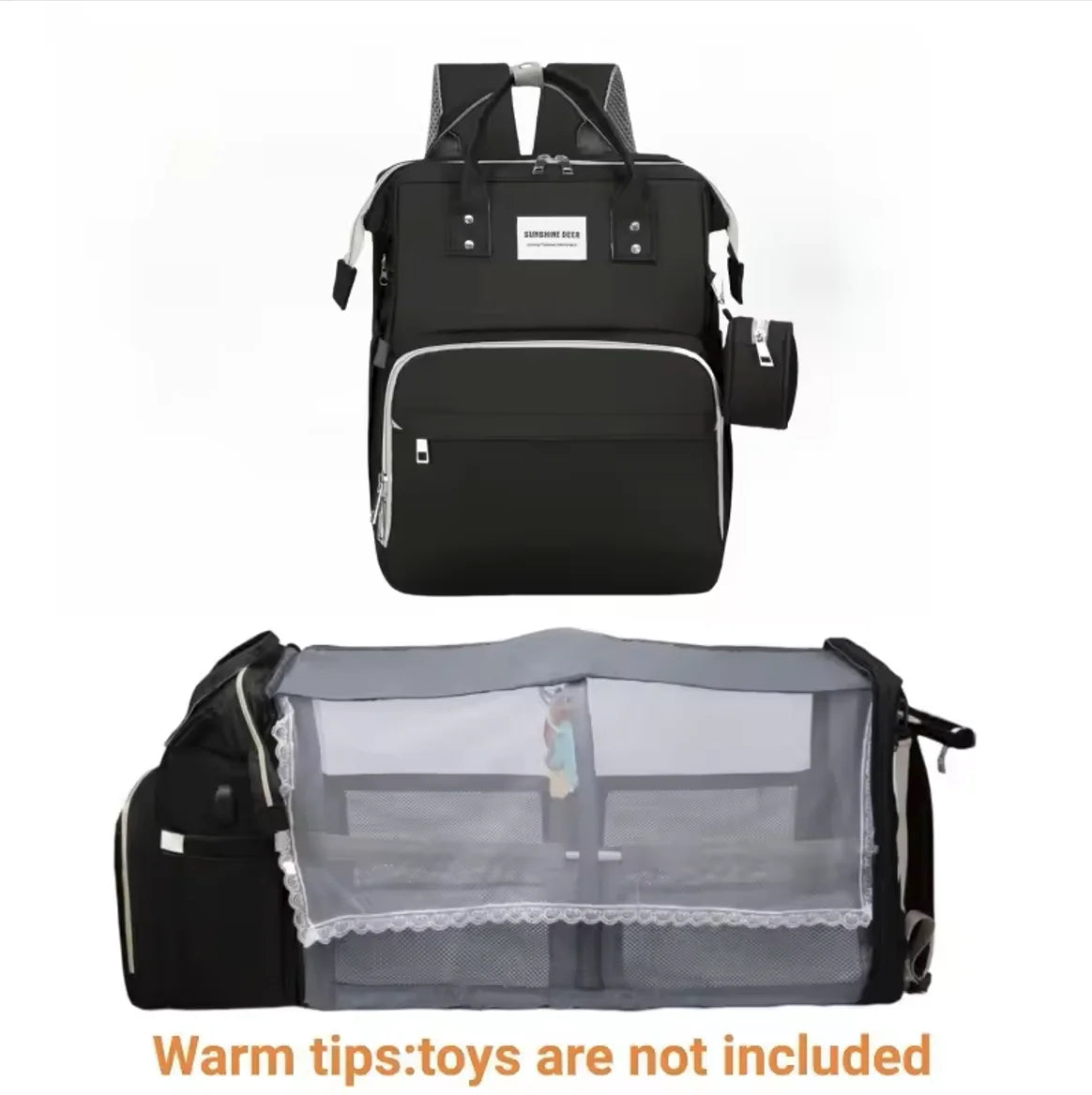 Premium Waterproof Baby Diaper Backpack with Foldable Changing Station