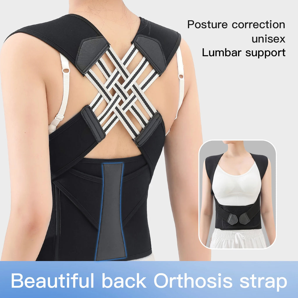 Adjustable Posture Corrector Back Brace for Men & Women – Upper Back & Shoulder Support