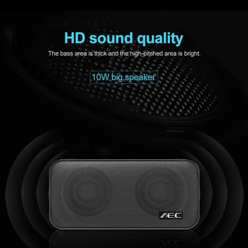 Portable Bluetooth Speaker with Power Bank – Slim Waterproof Outdoor Mini Speaker, Deep Bass, Dual Function Charger for iPhone & Android