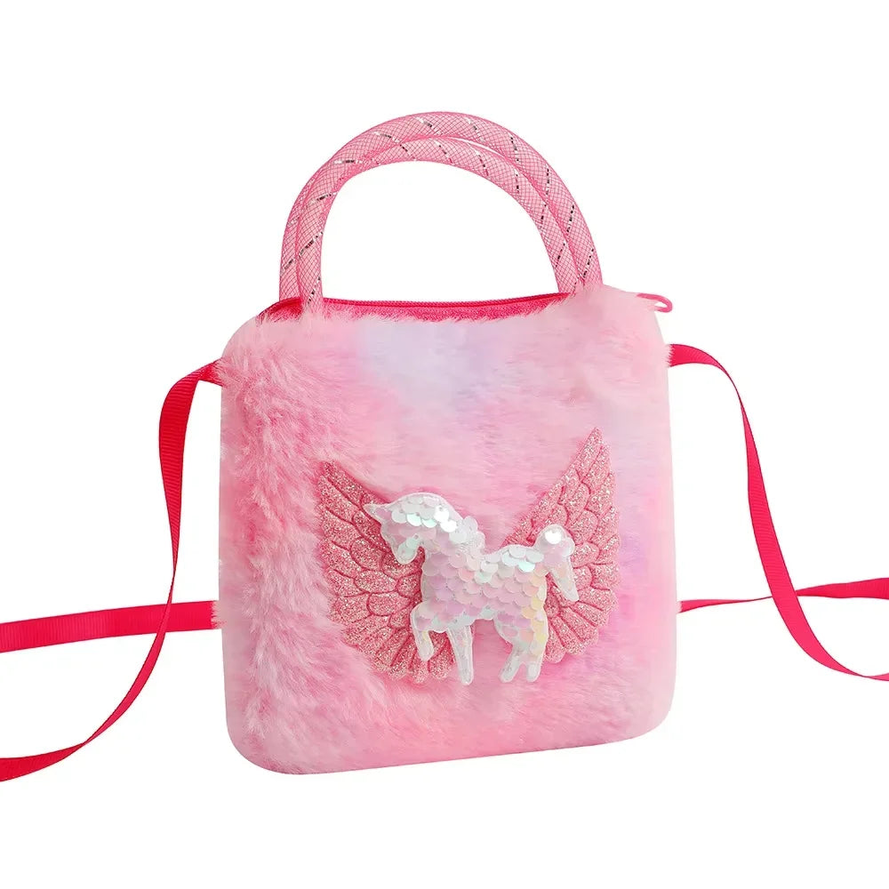 Unicorn Crossbody Bag for Girls - Kids Shoulder Purse Handbag