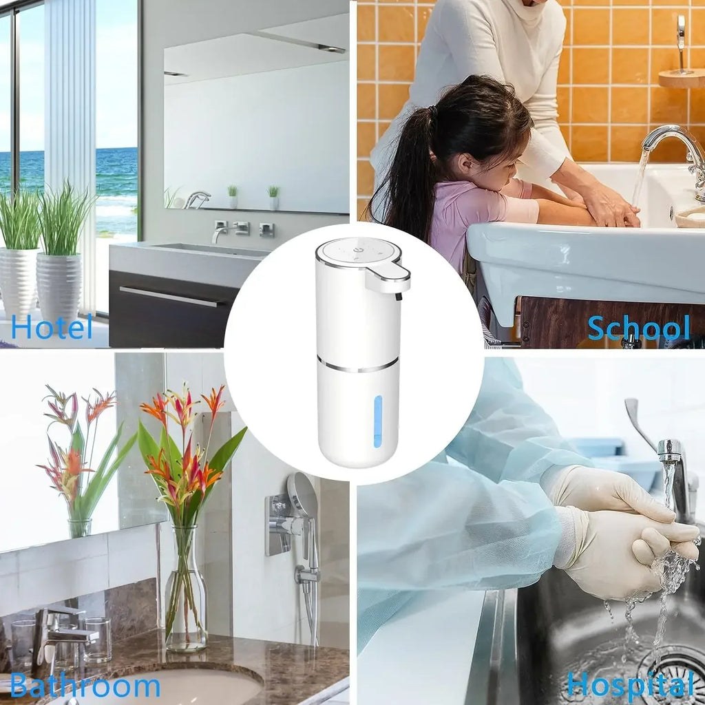 Touchless Automatic Soap Dispenser – USB Rechargeable Infrared Sensor Liquid & Foam Soap Pump for Bathroom & Kitchen
