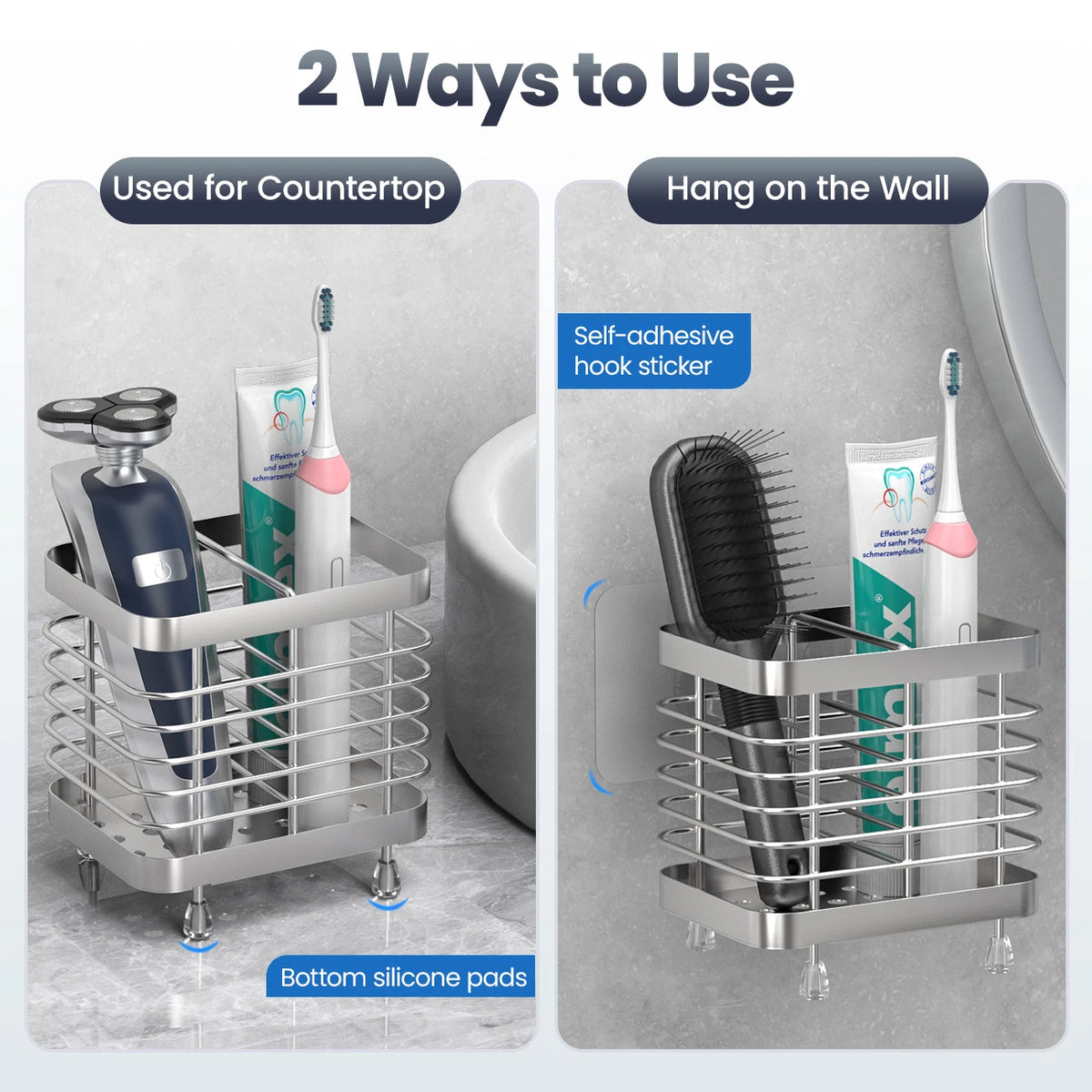Stainless Steel Toothbrush Holder