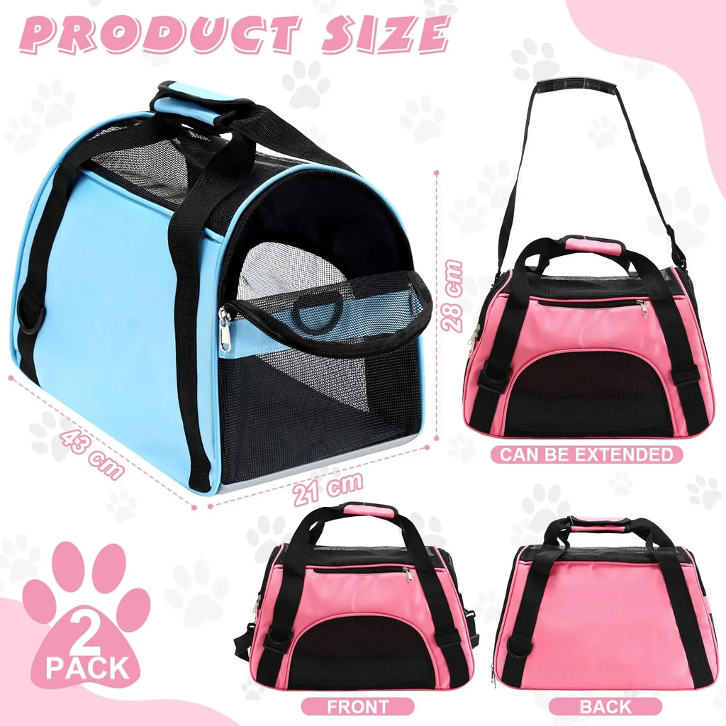 Airline Approved Portable Foldable Pet Carrier For Small Dogs & Cats