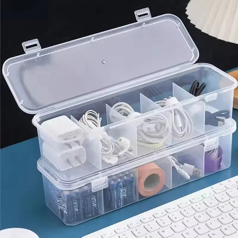 Clear Cable Organizer Storage Box
