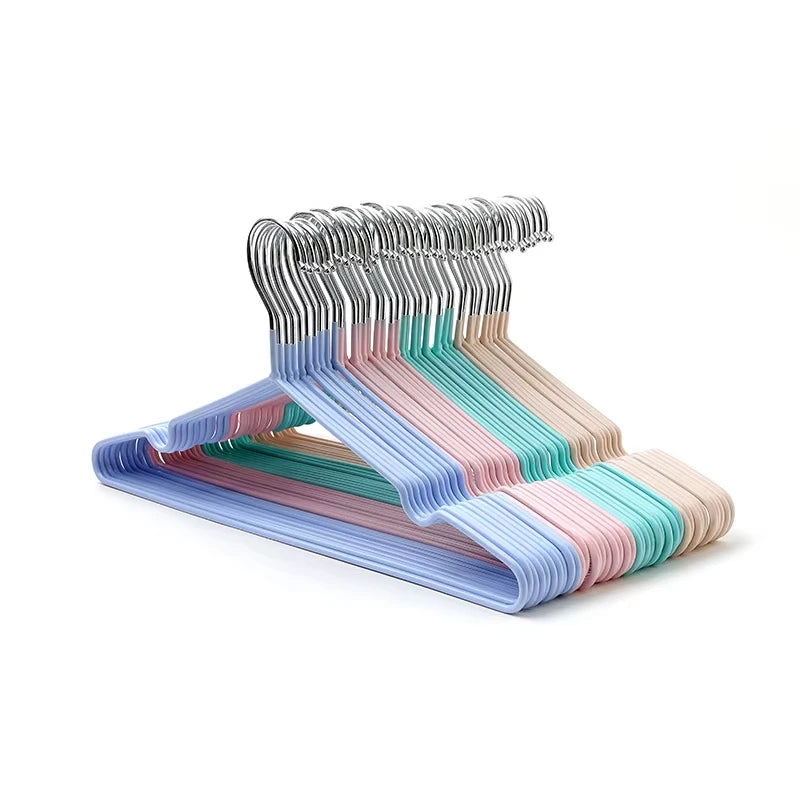 10-Pack Non-Slip Metal Clothes Hangers